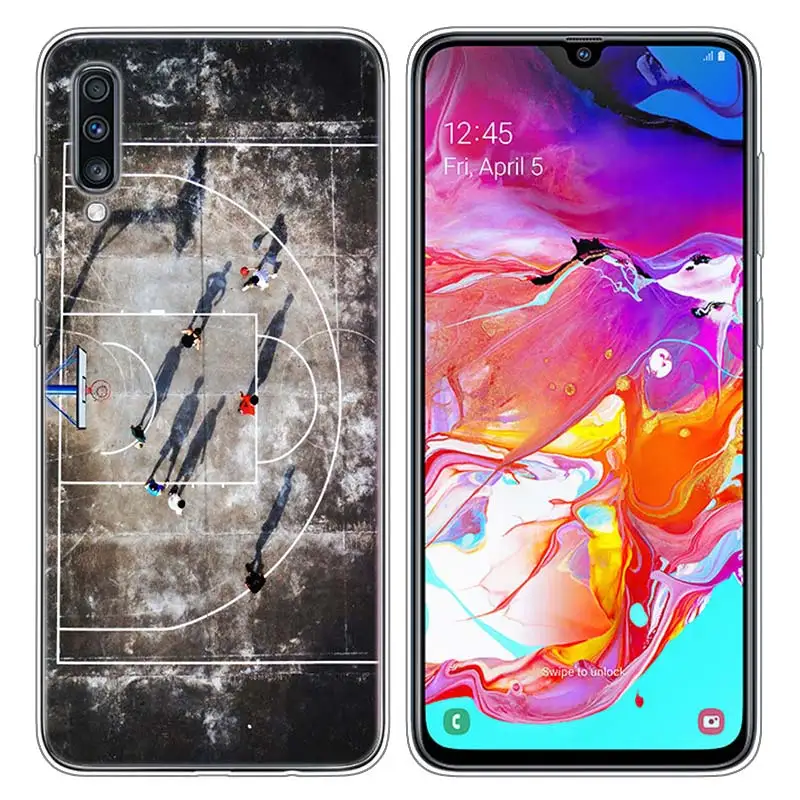 Прозрачный мягкий силиконовый чехол для телефона классный данк принт баскетбольного мяча для samsung Galaxy A70 A50 A40 A30 A10 чехол - Цвет: Style 15
