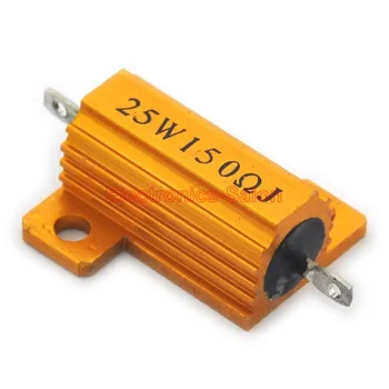 

(20 pcs/lot) 150 OHM 25W Wirewound Aluminum Housed Resistor, 25 Watts.