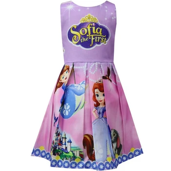 

Girl Sofia Princess Summer Dresses Kids Belle Cosplay Costume Clothing Children The first Cinderella Sleeping Beauty Party Dress