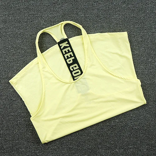 ALBREDA Женский спортивный жилет профессиональный фитнес тренировочный беговой жилет для йоги Быстросохнущий майка одежда 4 цвета - Цвет: Yellow