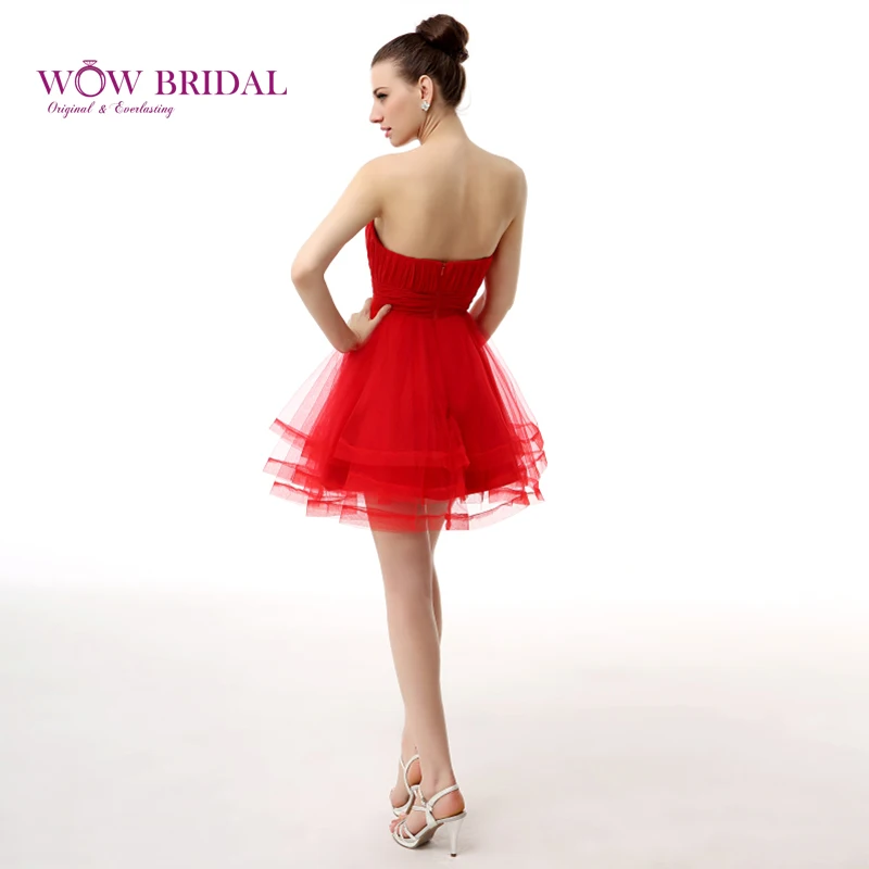 Wowbridal Vestidos Rojos cortos de regreso a casa, novedad de 2021,  cristales con cremallera en la espalda, vestidos de graduación de grado 8  para jóvenes, SH0004|dresses medium|dresses for women with large  breastsdresses