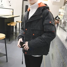 2017 Winter Men’s Cowboy Cotton-padded Thicken Clothes In Warm Parka Casual Loose High Quality Snow Denim Jackets Coats M-2xl