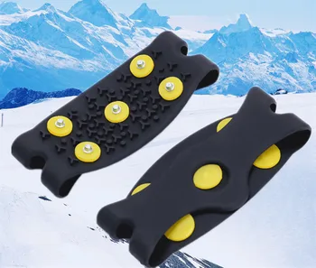Silikonowe antypoślizgowe pokrowiec na buty silikonowe górskie anti-slip pazury antypoślizgowe szpilki antypoślizgowe buty tanie i dobre opinie JCAVEFOR raki na buty R524 Thermoplastic elastomer + Steel Studs