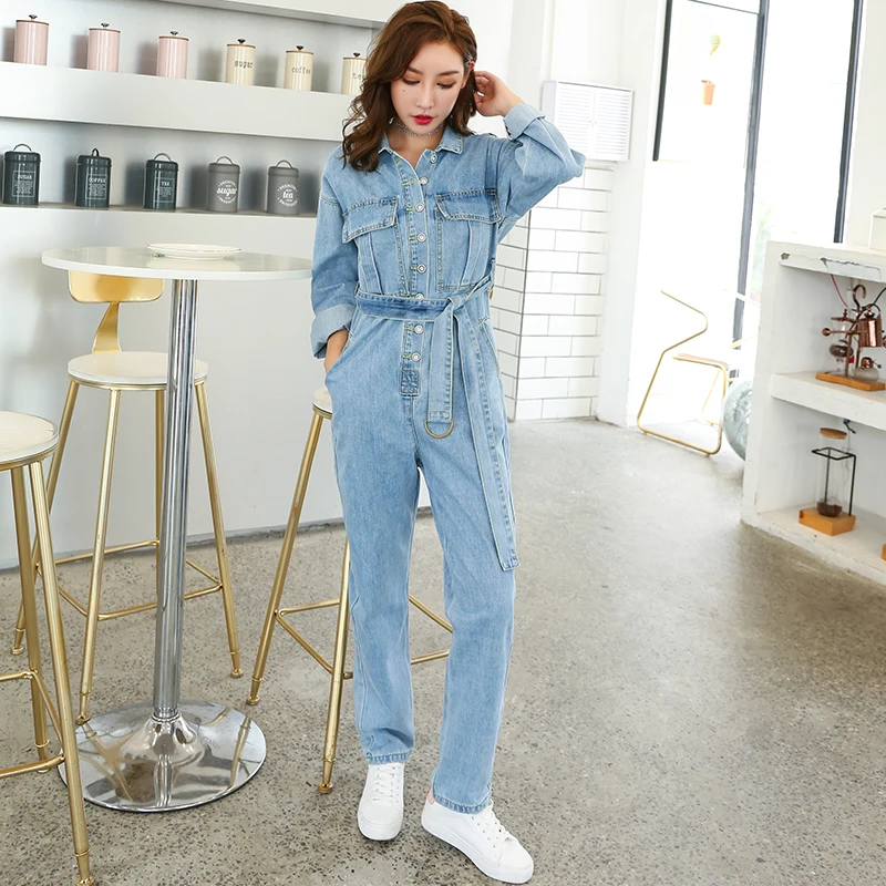 

2018 Jumpsuit Jeans Sexy Bodysuit Women Denim Overalls Rompers Blue Ladies Pants Jeans High Quality Wear