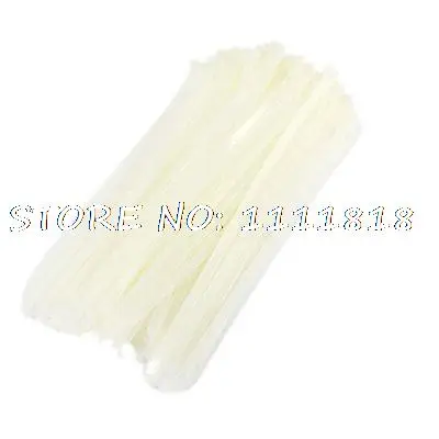

100 Pieces Flexible Nylon Cord Cable Zip Tie Fastener 8mmx300mm Beige