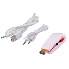 HDMI to VGA Adapter with 3.5mm Audio output Cable Power cable Male To Female 1080P HDMI to VGA Converter adapter HDMI to VGA Adapter with 3.5mm Audio output Cable Power cable Male To Female 1080P HDMI to VGA Converter adapter