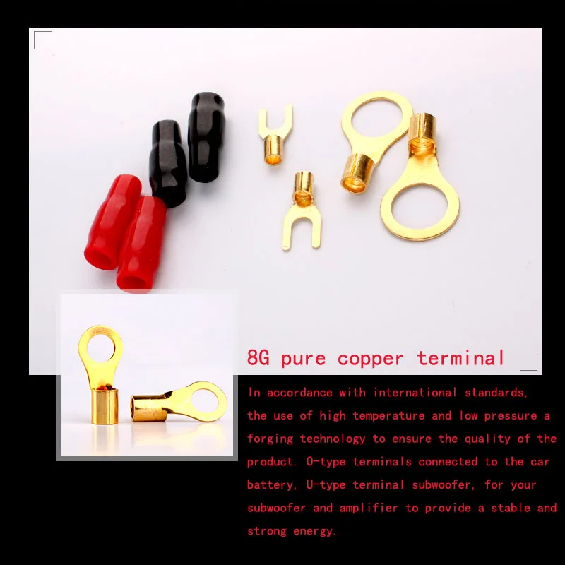 8GA Car Power Amplifier Line Car Audio Modified Subwoofer Matching Copper Clad Aluminum Wire PVC Plastic Outer Skin High Quality