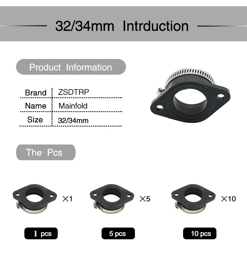 Alconstar KEIHIN KOSO OKO PWK 21/24/26/28/30/32/34 мм мотоцикла карбюратор совместных Впускной регулятор Интерфейс адаптер для карбюратора