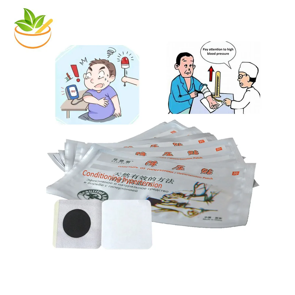 

10Pcs Anti Hypertension Plaster Relieve headaches insomnia dizziness control high blood pressure Clean Blood vessel Plaster
