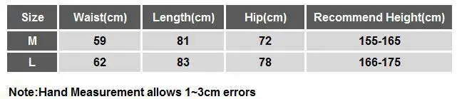legging size