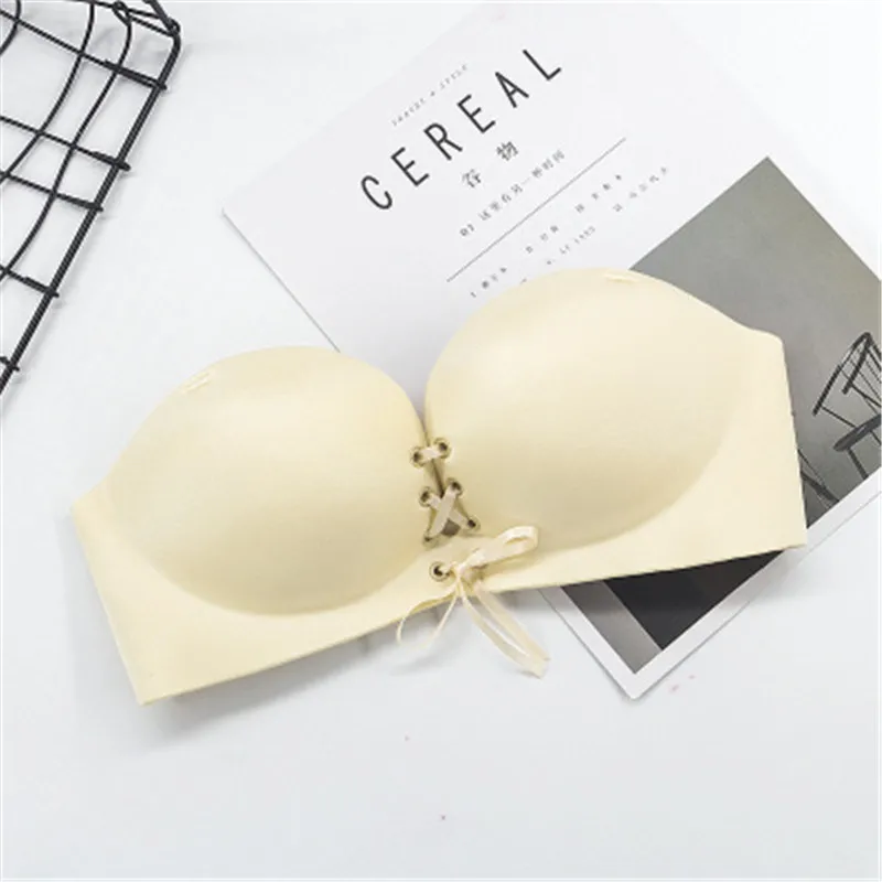 Sexy Women brassiere Bra Push Up Seamless Comfortable wire free Side Closure Convertible Straps