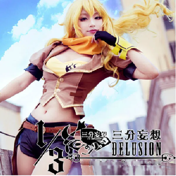 

HOT RWBY A Set Fighting Yang Xiao Long Uniform Cosplay Costume Free Shipping