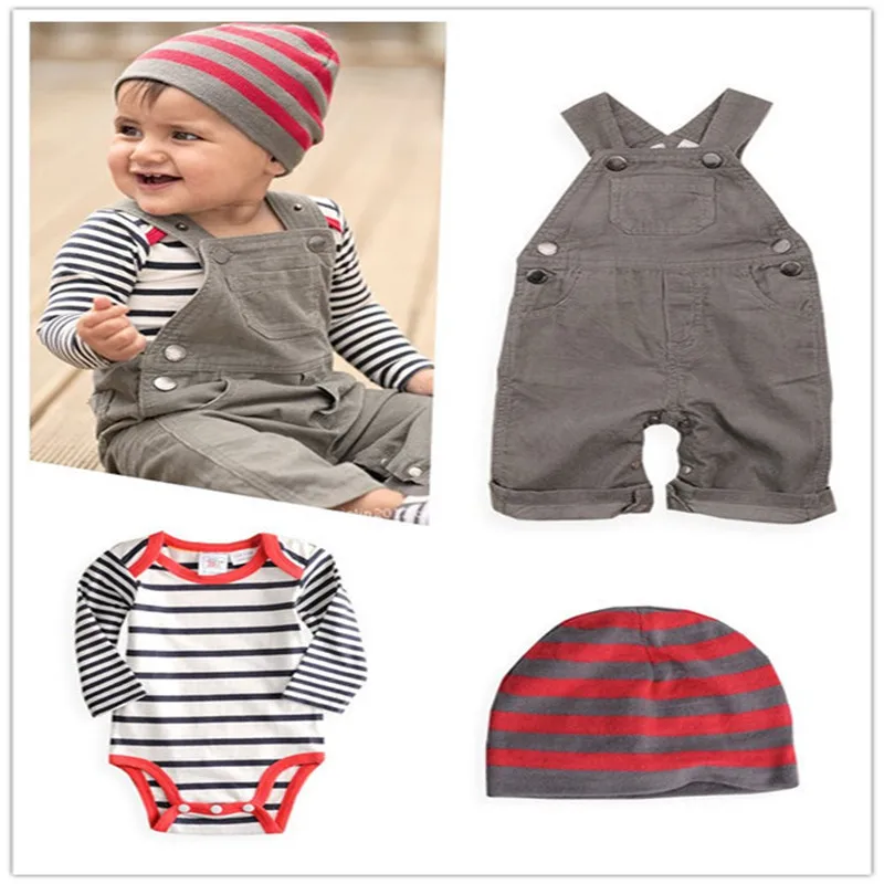 2016 New cotton children Baby suit Boy clothes Kid overalls + Baby
