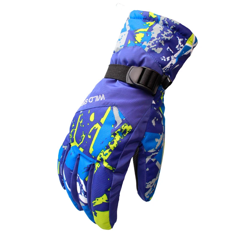 Дикие зимние водонепроницаемые противохолодные теплые перчатки мужские лыжные перчатки для занятий спортом на открытом воздухе Снежная спортивная одежда лыжные перчатки