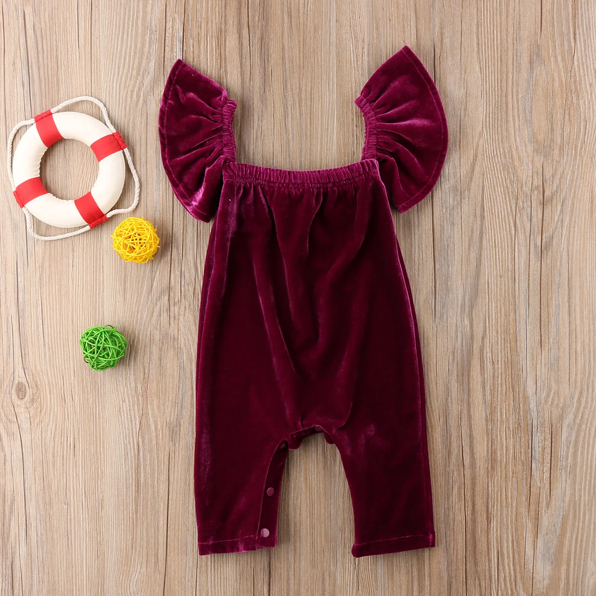 velour romper baby