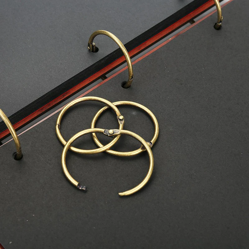 10pcs-set-Loose-leaf-Scrapbook-Photo-Album-Card-Vintage-Bronze-Circle-Ring-Buckle-Snap-Ring-Binding (2)