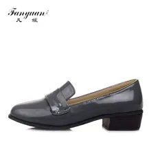 Fanyuan/Повседневные лоферы, женская обувь лаконичные однотонные женские туфли-оксфорды на плоской подошве прогулочная обувь без шнуровки весенняя обувь размера плюс 34-48