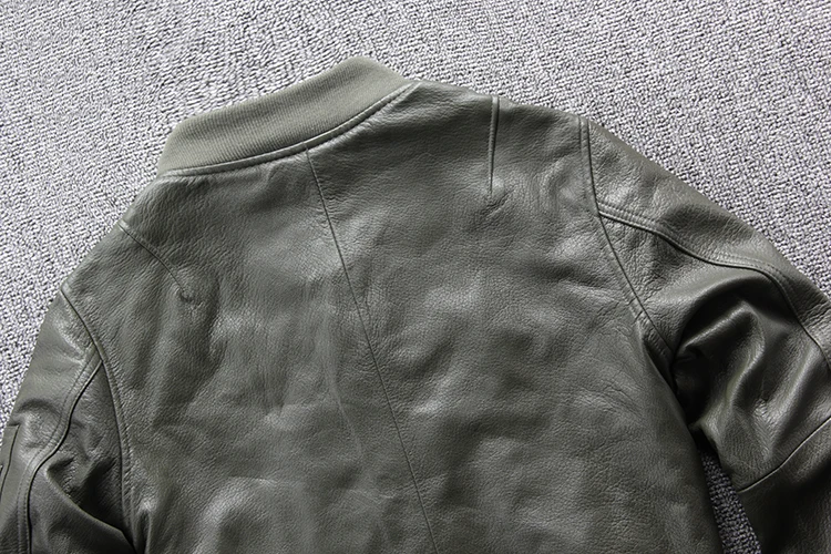 Абсолютно новая классическая кожаная куртка MA-1. Летная куртка из козьей кожи, японский стиль, Куртки из натуральной кожи. Качество размера плюс