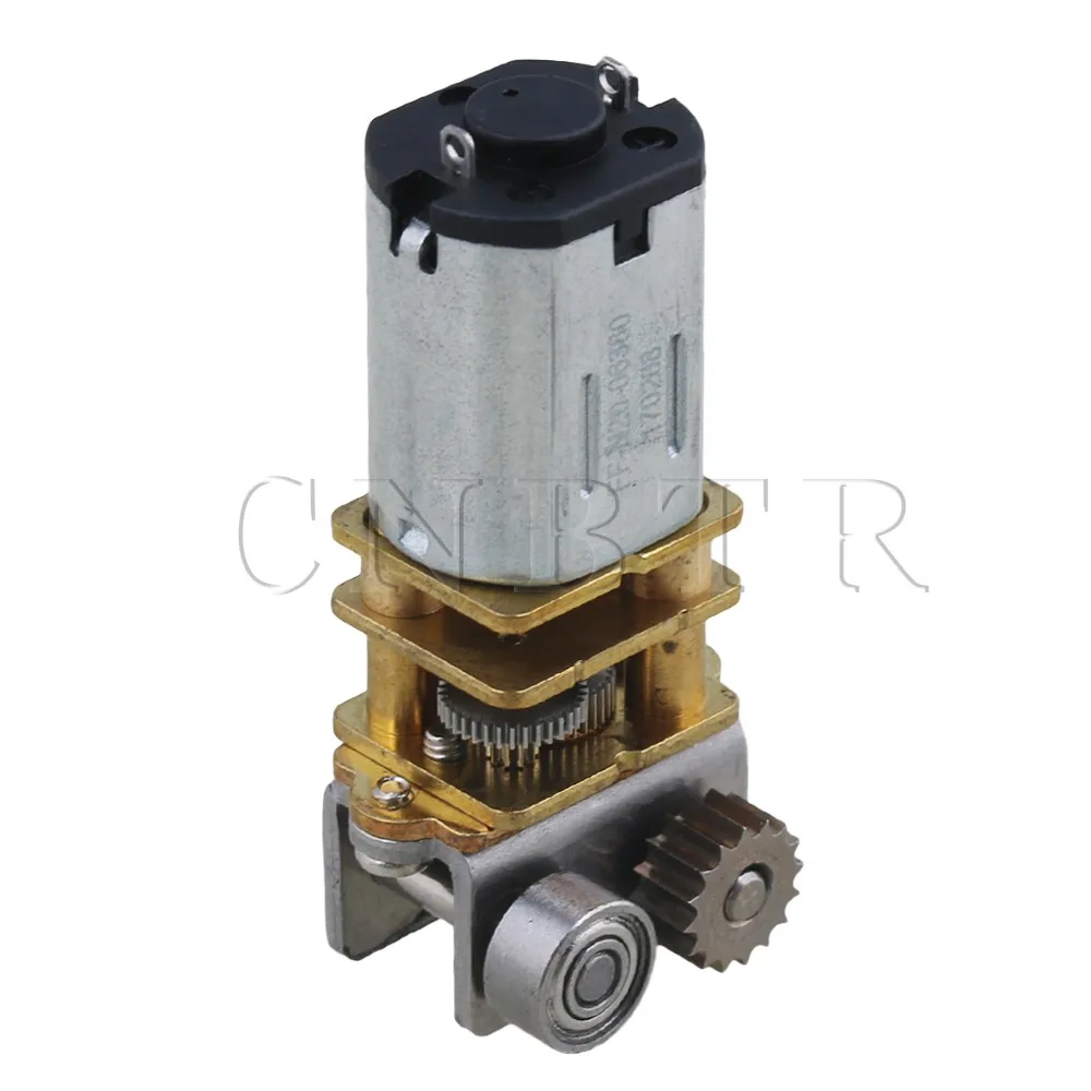 

CNBTR 35x15x13mm DC12V Gold&Silver Right Angle Metal Micro Gear Speed Reduction Box Motor 11RPM for 3D Printing Pen Electric Toy