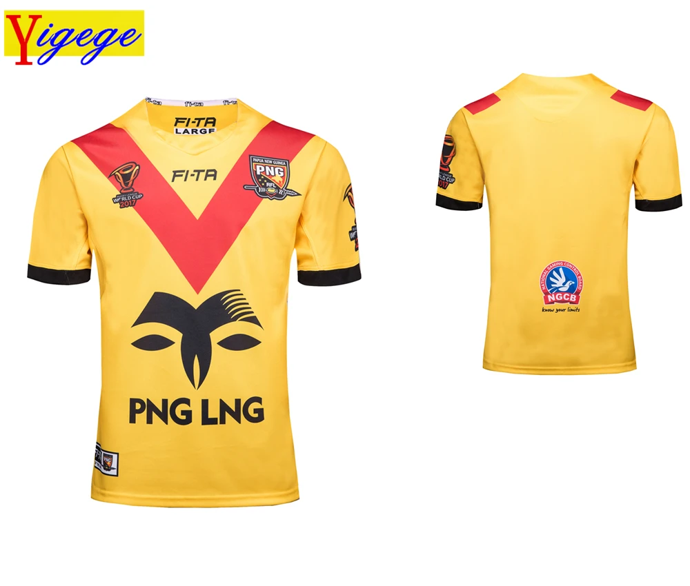 Yigege 2017 كأس العالم جيرسي PNG إعادة الروابط العائلية قميص لرياضة الرجبي 17 18 غينيا بابوا الجديدة قميص كرة قدم أمريكية مصنوع من الصوف الدوري قمصان ...