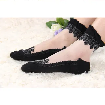 

Droppshiping Women Colorful Ultrathin Crystal Lace Socks Elastic Short Soft Ankle Length Transparent Sock dg88