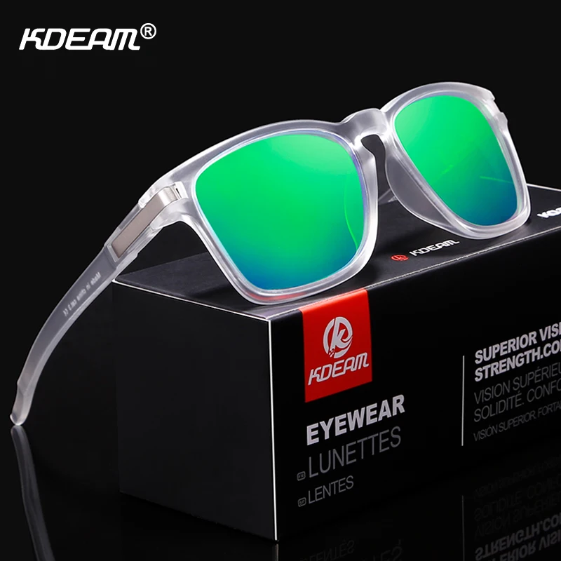 KDEAM Unisex-dopasowane okulary przeciwsłoneczne z polaryzacją, czystym wyglądem, odporne na roztrzaskanie okulary przeciwsłoneczne męskie sportowe okulary przeciwsłoneczne lentes de sol