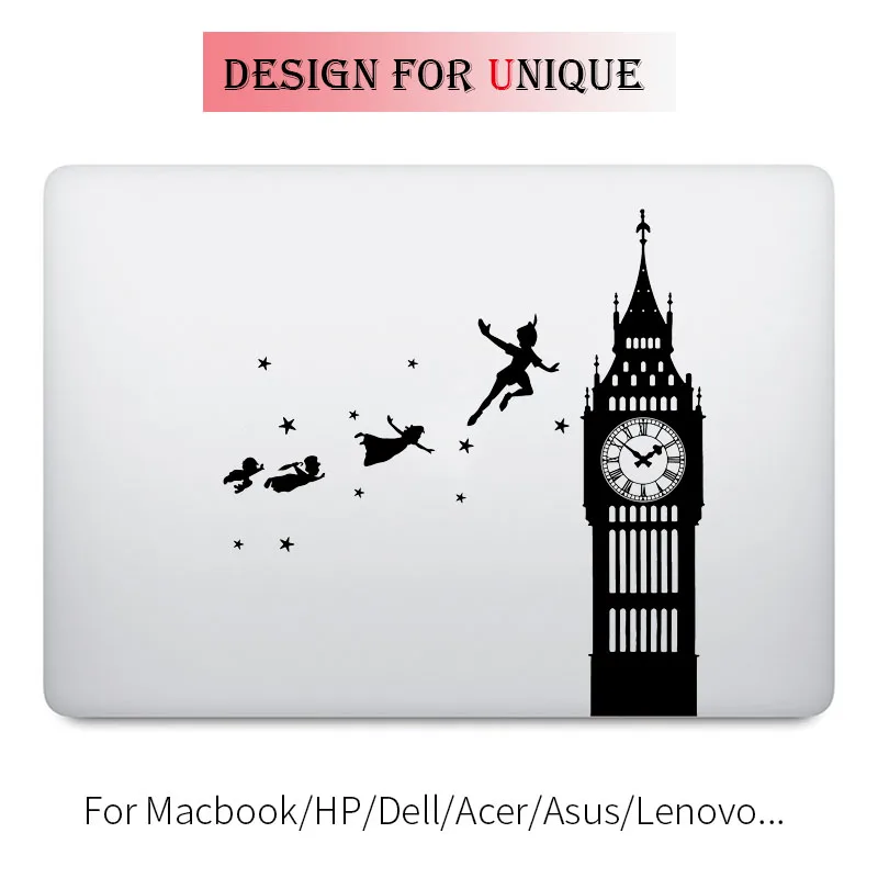 Peter Pan Flying to Never Never Land Laptop Decal for font b Apple b font font