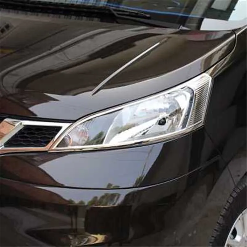 

high quality ABS Chrome Front headlight Lamp Cover trim for Nissan NV200 2010-2016 Car styling