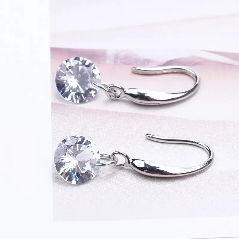 Hot Selling Lady Elegant Fashion Noble Zircon Crystal Dangle Drop Earrings For Women Jewelry Dainty Boucle Mujer Brincos - Image 6