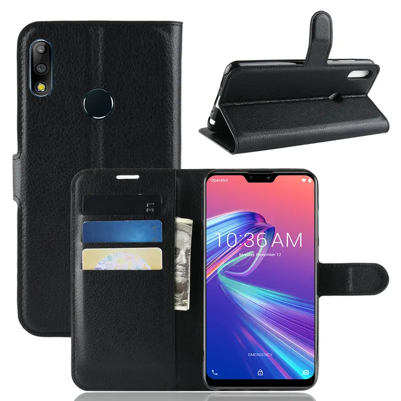 

WIERSS Wallet Phone Case for Asus Zenfone Max Pro M2 ZB631KL ZB630KL ZB633KL ZB632KL Flip Leather Cover Case Fundas Capa Coque>