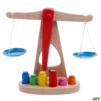 

Drop Ship&Wholesale Montessori Educational Baby Early Evelopment Scale Funny Balance Game Wooden Toy May06