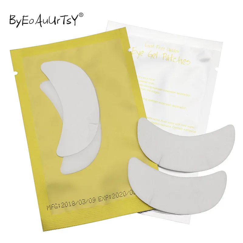 200pairs/lot Eye Paper Patches Eyelash Under Pads Lint Free Lash Tips Gel Extension for Grafted Makeup Stickers | Красота и здоровье