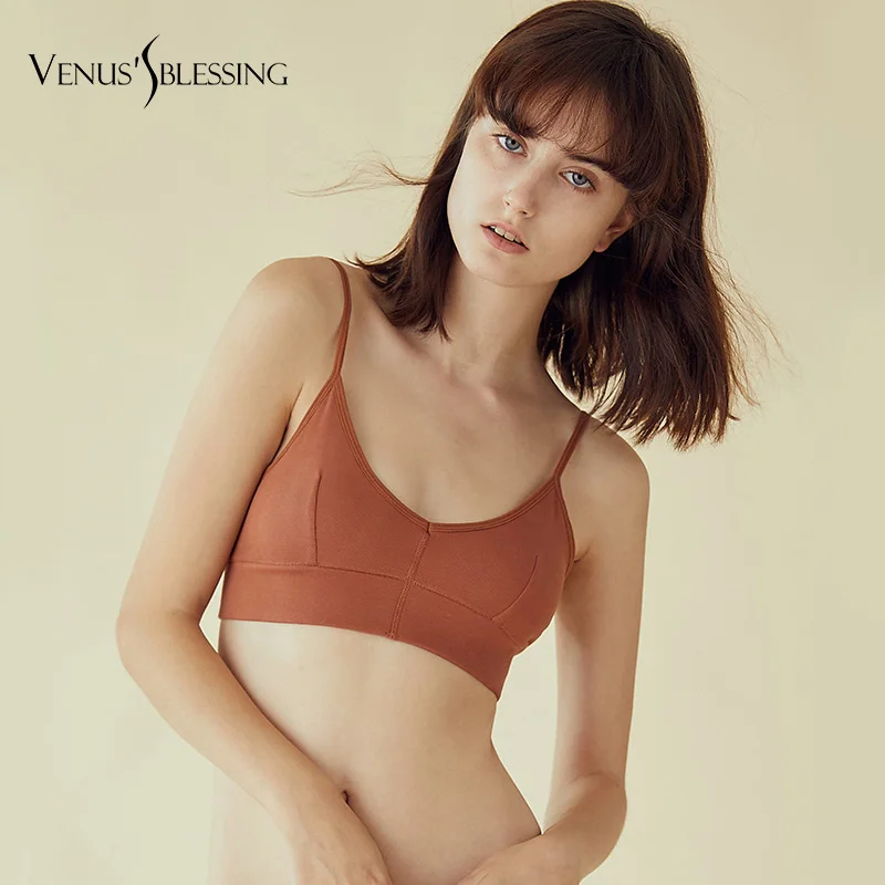 Goedkoop Mode Vrouwen Sexy Beha Dunne Katoenen Effen Kleur Backless Bras Lingerie Nachtkleding Gratis verzending bralette bras voor vrouwen