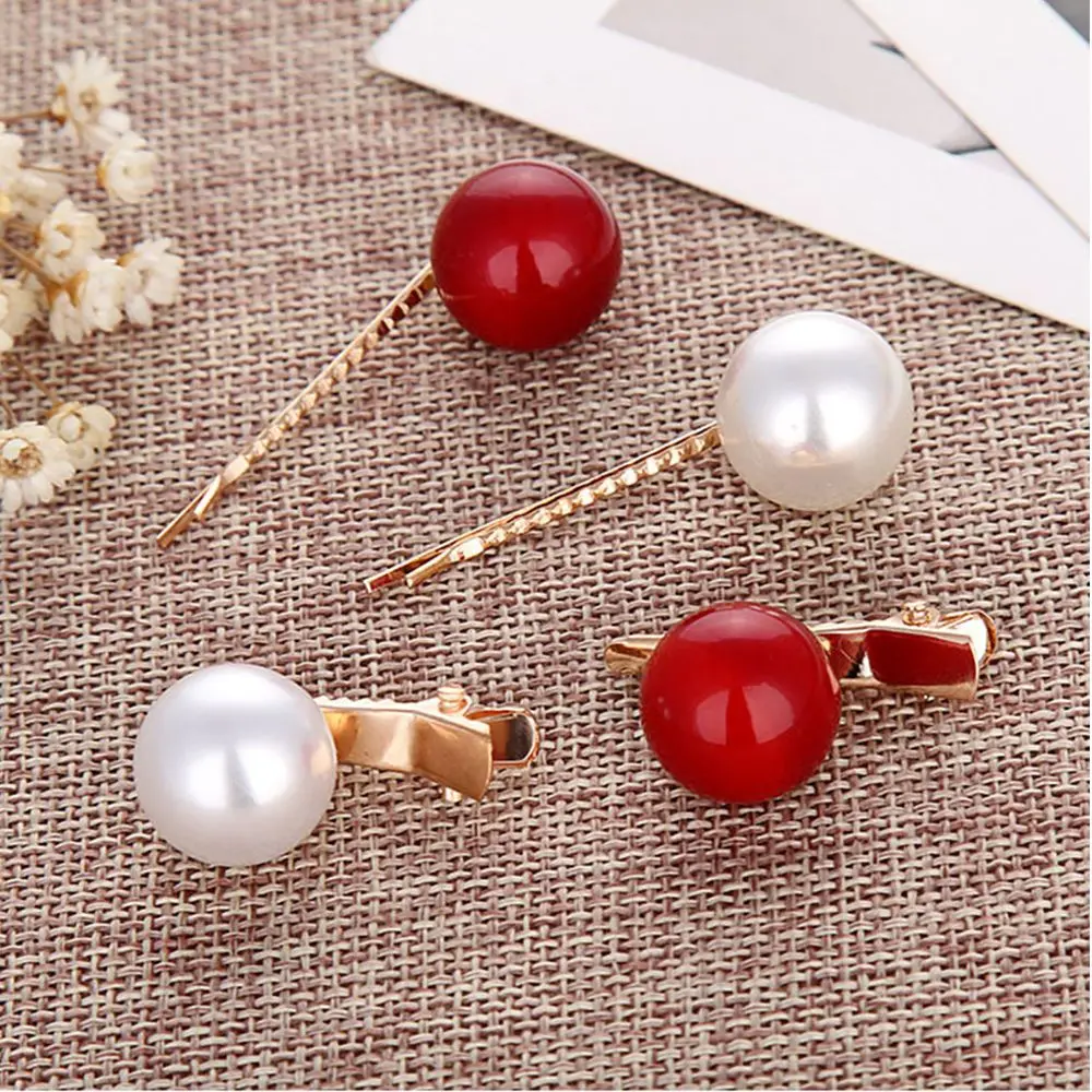 

1Pc Pearl Hair Clip Girls Sweet Hairpin Word Hairgrips Headdress Jewelry Fashion Women Girls Headband Barrettes Hair Accessories