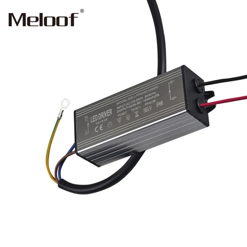 

10-50W IP67 Waterproof LED Driver Input AC85-265V Constant Current 300mA Lighting Transformers for DIY LED Floodlight Spotlight
