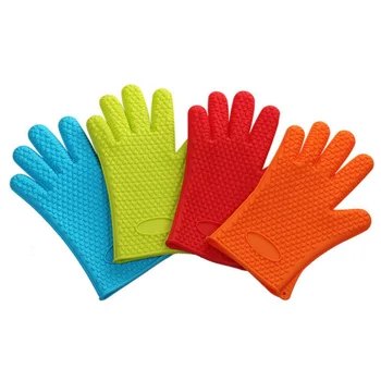 

1 pc Heat Resistant Silicone Kitchen Glove Oven Pot Holder Baking BBQ Cooking Mitts