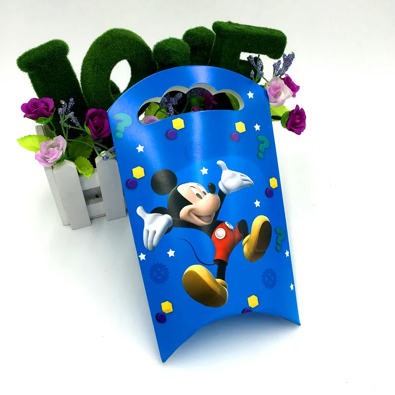 

6PCS/LOT MICKEY CHIP BOXES KIDS BIRTHDAY PARTY FAVORS BABY SHOWER CANDY CASE KIDS FAVOR MICKEY MOUSE CHIP BAGS