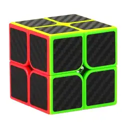Shaunyging #4016 2x2x2 Скорость куб из углеродного волокна Стикеры для плавного Magic Cube Пазлы