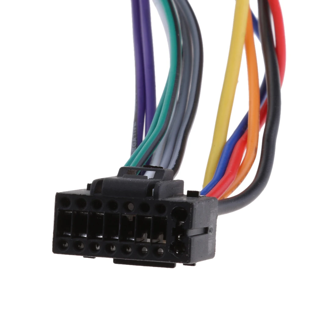 1 Pcs Wire Harness  Adaptor For Kenwood / JVC Car Stereo Radio ISO Standard Connector Adapter 16 Pin Plug Cable