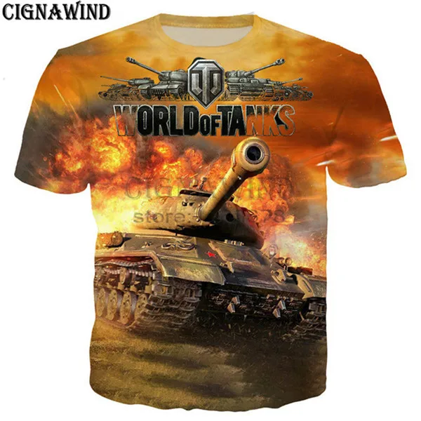 Модная крутая футболка для мужчин/женщин,, игра World Of Tanks, футболки с 3D принтом, унисекс, Harajuku стиль, футболка, уличная одежда, топы - Цвет: 05