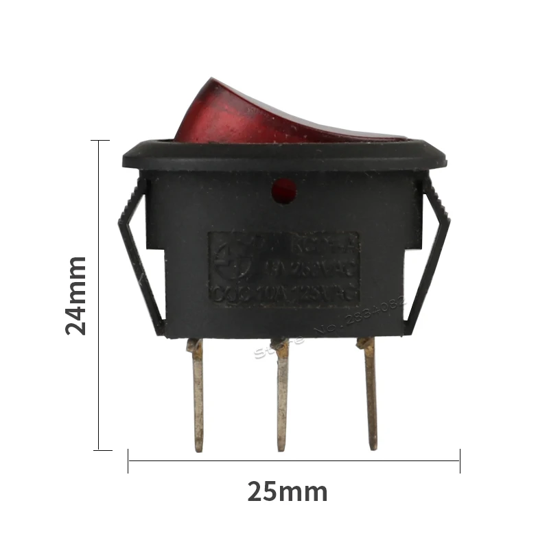3 контакта 5A/250VAC 10A/125VAC SPDT с подсветкой Овальный эллипс кулисный переключатель