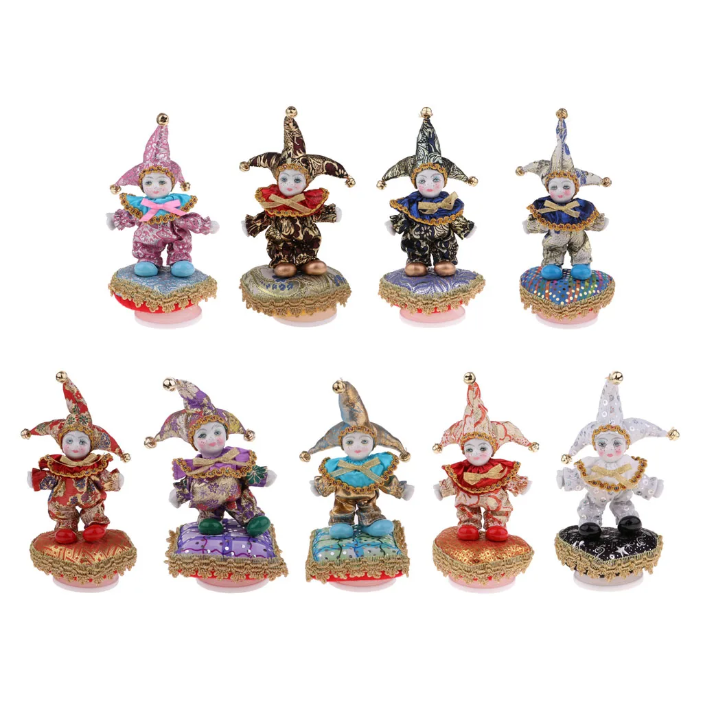 8inch Cute Porcelain Triangel Doll Handicraft Accs for Valentine Pink Blue