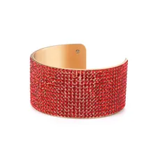 

Aristocratic Multicolor Crystal Charm Bracelets & Bangles Maxi Multilayer Rhinestone Cuff Bracelet Women Jewelry Accessories