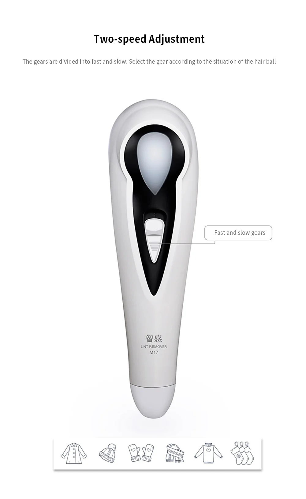 ZHIGAN M17 Rechargeable Pilling Machine Fabric Razor Clothes Hair Ball Trimmer