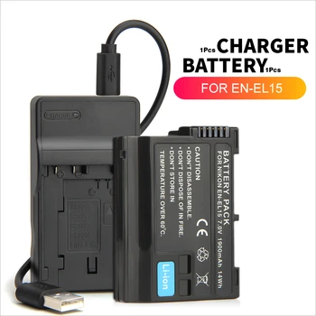 

EN-EL15 EN EL15 EL15 Camera Battery+MH-25 Charge For Nikon D600 D610 D800 D800E D810 D7000 D7100 d750 Z6 Z7 Mirrorless Batteries