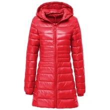 Большие размеры, S-7XL Женская куртка на весну, осень, зиму, теплое пальто на утином пуху, женские длинные тонкие легкие куртки с капюшоном, женская пуховая одежда