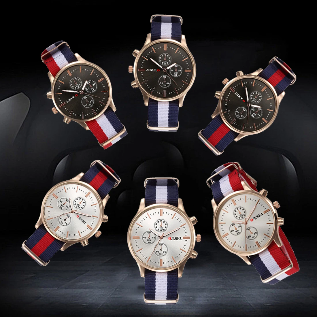 

Popular Fashion Nylon Strap Watch Women Men Military Quartz Wristwatch Clock hombre 40mm Relogio Feminino