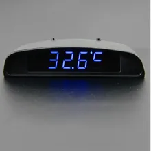 Автомобильный Стайлинг Многофункциональный прикуриватель 12V автомобильный интерьер светодиодный Отделка Внешний вид Цифровой walkie talkie автомобильное кварцевые часы и Напряжение монитор