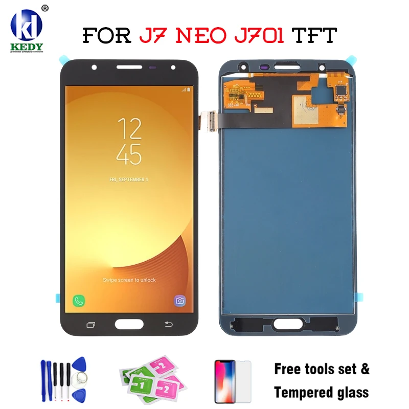 TFT ЖК дисплей регулировка яркости для Samsung Galaxy J7 Neo J701F J701M J701MT J701 сенсорный экран