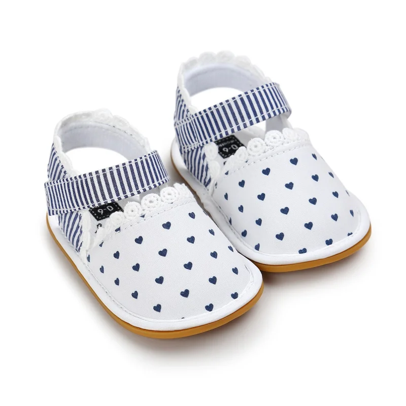 Infantile bébé fille Prewalkers été belle chaussures rétro imprimé chaussures berceau chaussures 0-18 mois nouveau